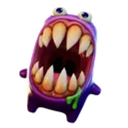 The Vampire Sprite, a purple monster with a huge toothy grin