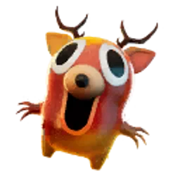 The Deer Sprite in orange Trick or Treat colours