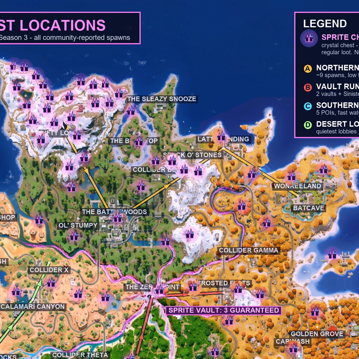 Northern Arc route map