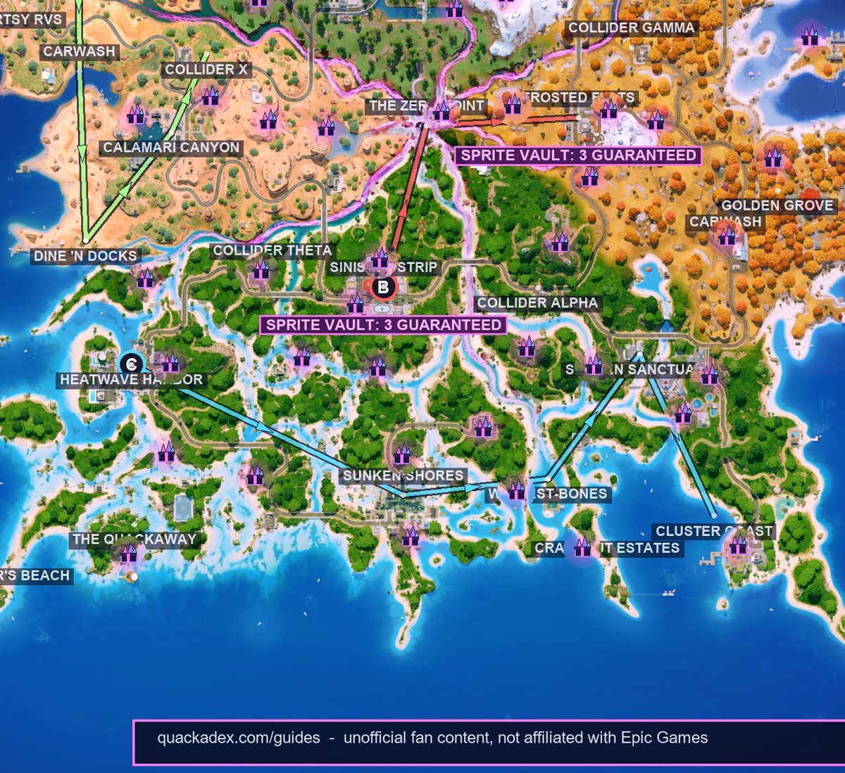 Southern Sweep route map